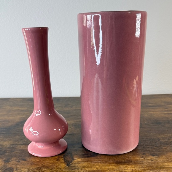 Elegant Pink Ceramic Vase Set - Picture 1 of 10